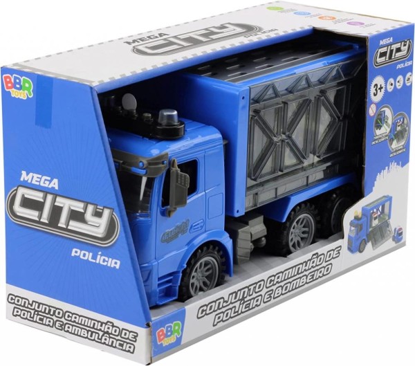Encontraproduto.com.br - Veiculo Caminhão De Policia Com Ambulância Mega City R3140 (412094)