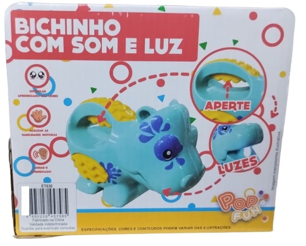 Encontraproduto.com.br - Bichinho Com Som e Luz - Hipopotamo TERRACO