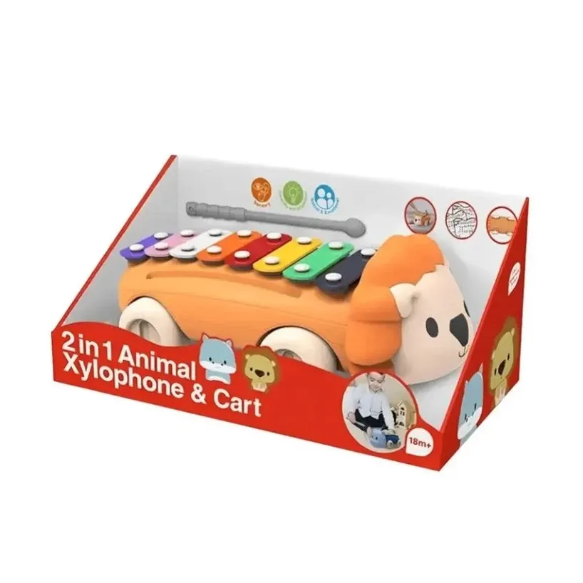 Xilofone Infantil Leaozinho Amiguinhos da Selva HONGYAO