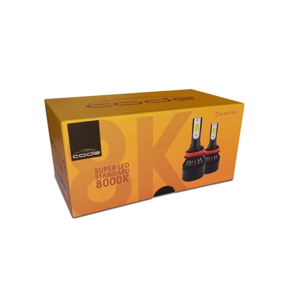 Encontraproduto.com.br - Kit Super Led Tech One 8000k 12v 24v H1 H3 H4 H7 H8 H11 Hb4