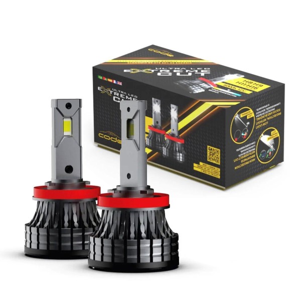 Encontraproduto.com.br - Kit Ultra Led Extreme Cut H8/H9/H11/H16 8800Lm 48W 6000K Code TechOne