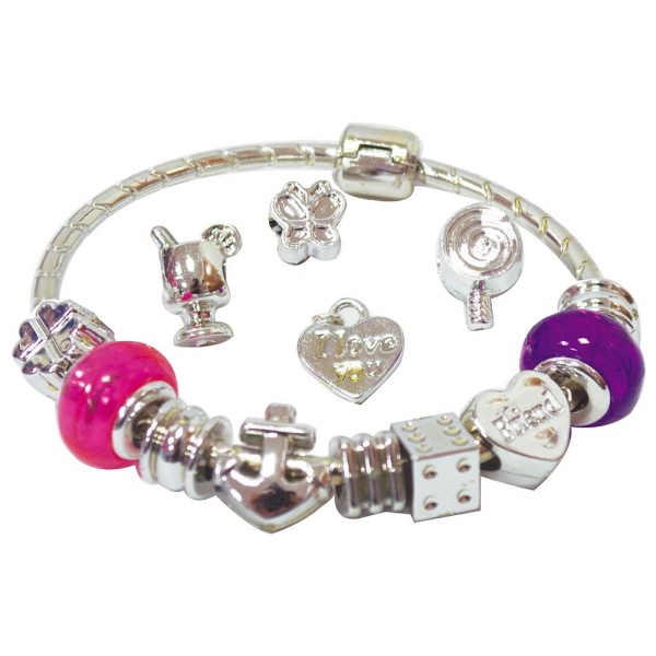 Encontraproduto.com.br - Pulseira Pingentes Coleção Desejos 7804-3