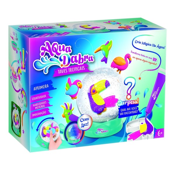 Encontraproduto.com.br - Aquadrabra - Globo de Água - Animais - Aves - New Toys