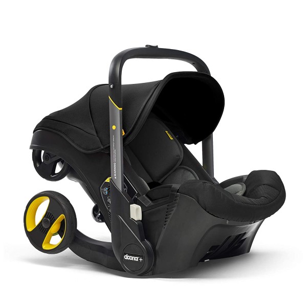 Encontraproduto.com.br - Doona Cadeirinha de Bebê para Auto 2 em 1 Se Torna um Carrinho Em Segundos Preto