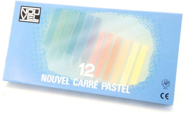 Giz Pastel Seco Quadrado Estojo com 12 Cores Ref.NCT12B Sakura