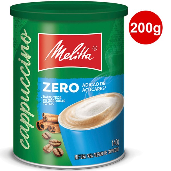 Cappuccino Melitta Zero Adição de Açúcares 140g