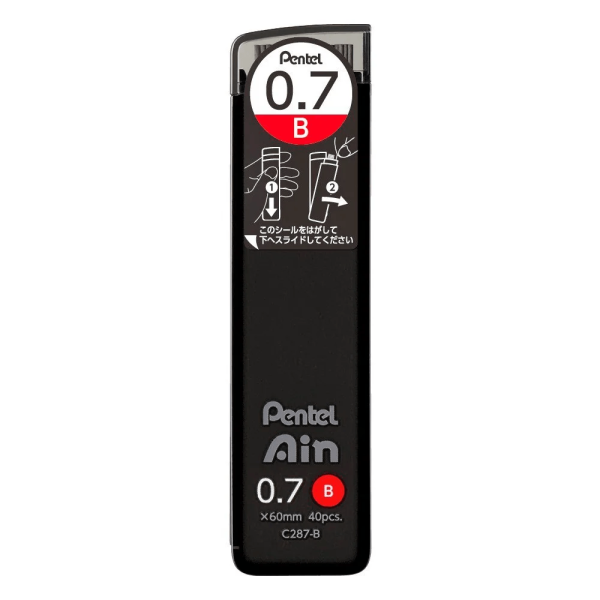 Encontraproduto.com.br - Grafite 0.7 B Ain Preto Pentel