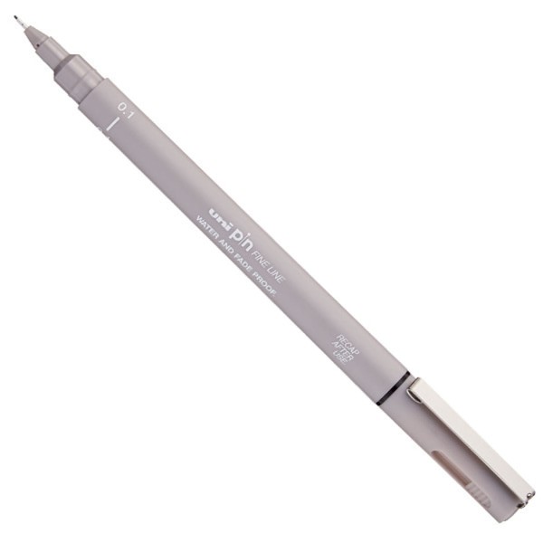 Encontraproduto.com.br - Caneta Uni Pin 01-200 Light Grey 0.1