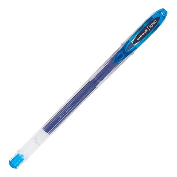 Encontraproduto.com.br - Caneta Gel Signo Neo 0,7 mm Azul Claro Ref.UM-120 Uni-Ball