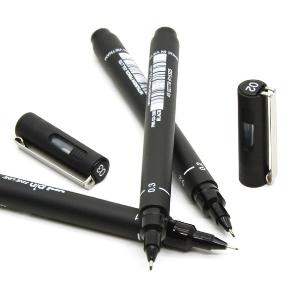 Encontraproduto.com.br - CANETA NANKIN UNI PIN 0.1 FINE LINE PRETA R.6.5700