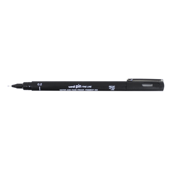 Encontraproduto.com.br - CANETA NANKIN UNI PIN 0.2 FINE LINE PRETA R.6.5800