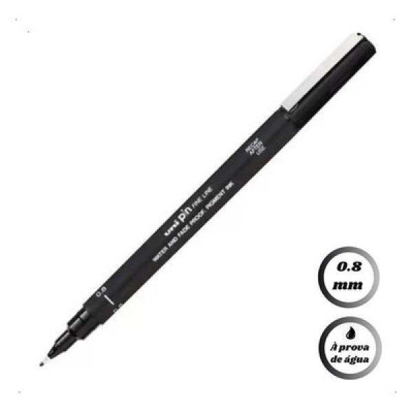 Encontraproduto.com.br - CANETA NANKIN UNI PIN 0.3 FINE LINE PRETA R.6.5900