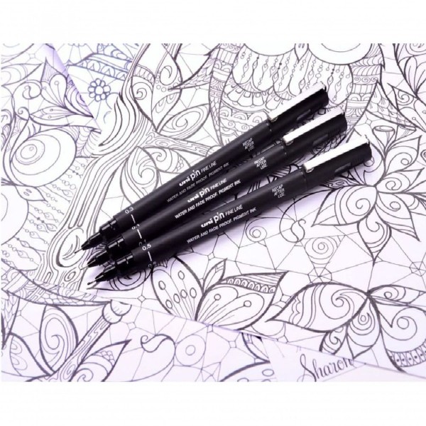 Encontraproduto.com.br - CANETA NANKIN UNI PIN 0.3 FINE LINE PRETA R.6.5900
