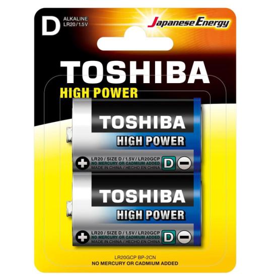 Pilha Alcalina D 1,5V LR20GCP (Com2 Pilhas) Toshiba