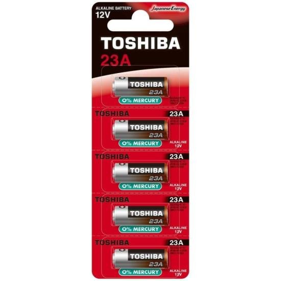 Pilha Alcalina 12V 23A (Com5 Pilhas) Toshiba