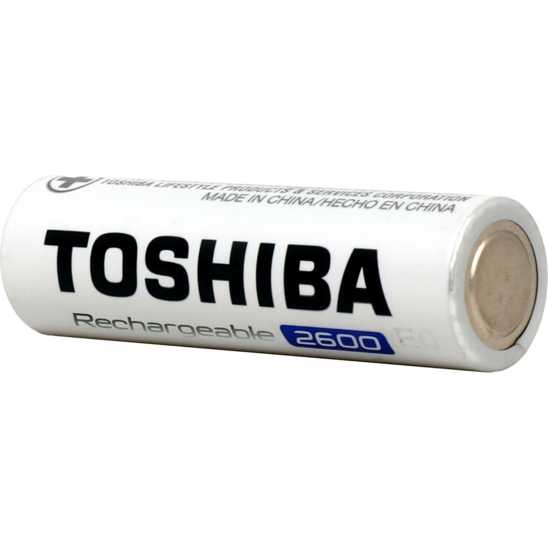 Encontraproduto.com.br - Pilha Recarregável AA com 4 Unidades 2600mAh TNH-6GAE BP-4C - Toshiba