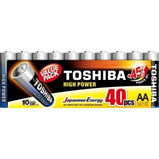 Encontraproduto.com.br - Pilha Alcalina Aa Toshiba Lr06Gcp Com 40