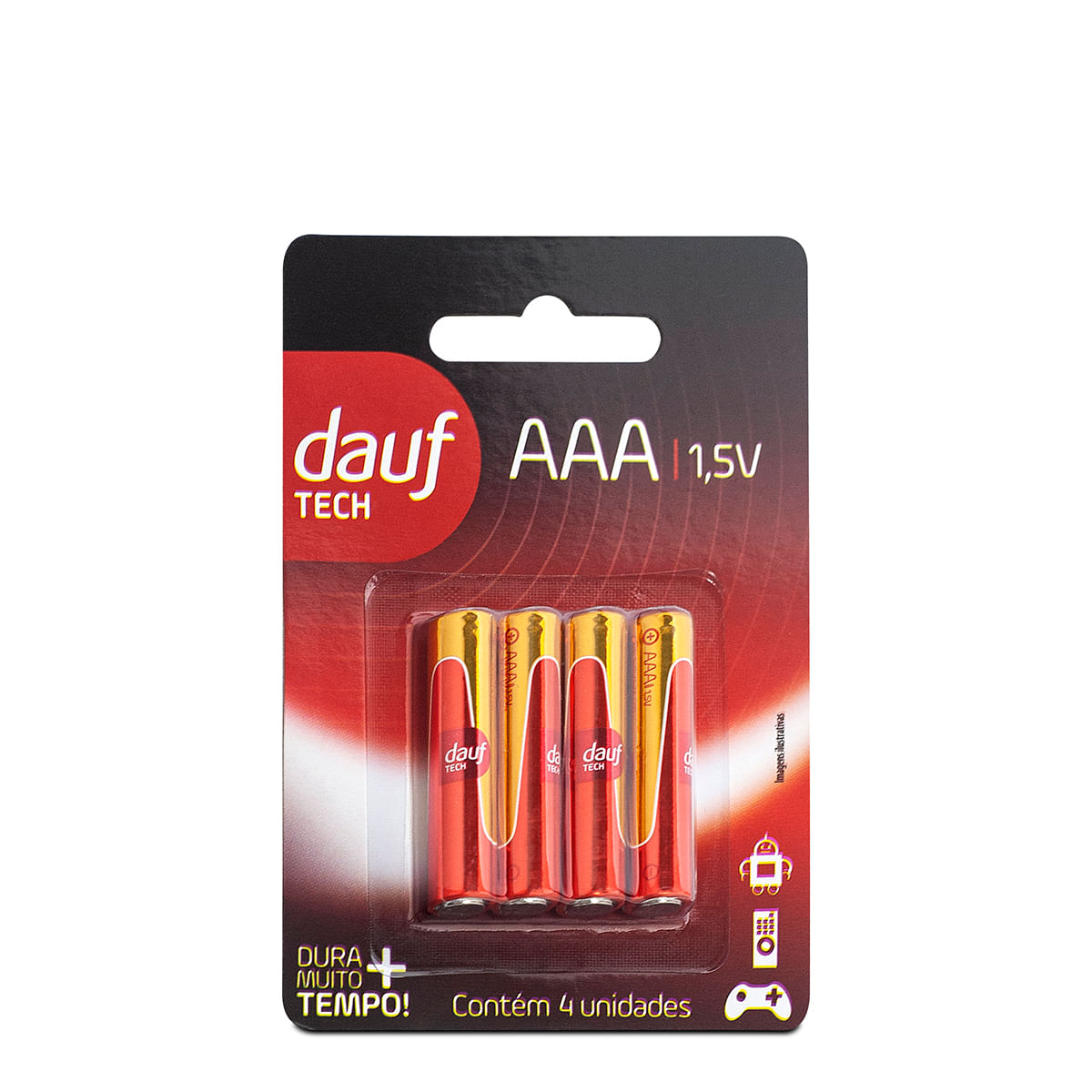 Pilha Dauf Aaa Com 4 Unidades
