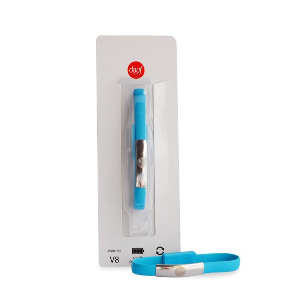 Encontraproduto.com.br - Cabo Iphone Dauftech Pulseira Azul