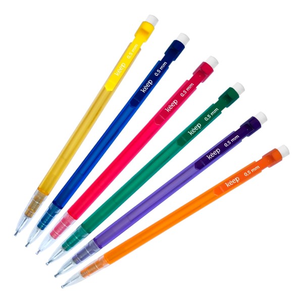 Encontraproduto.com.br - Lapiseira Pop 0,5mm 6 Cores Pote c/ 48 Unidades Keep - EI118X [Reembalado]