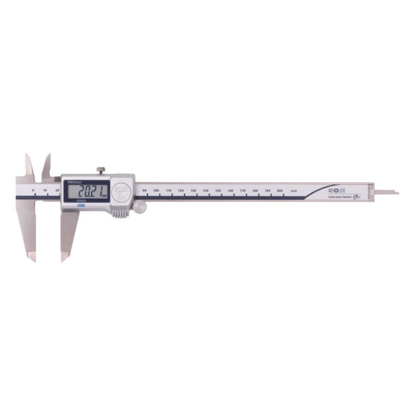 Encontraproduto.com.br - Paquímetro digital tipo lâmina com rolo de polegar 0-200mm resolução 0,01mm ABSOLUTE IP67 Mitutoyo 500-703-20