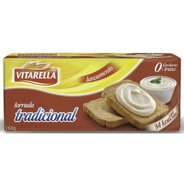Encontraproduto.com.br - Torrada Vitarella Integral Pacote com 160g