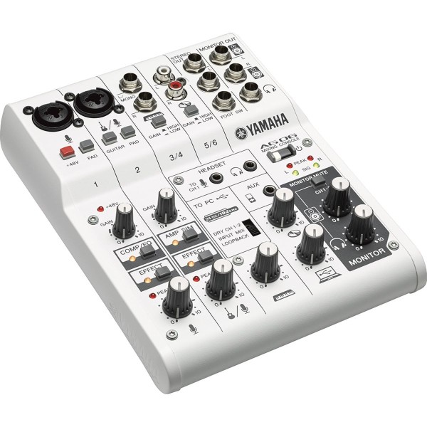 Encontraproduto.com.br - Mesa de som 6 Canais USB 2.0 AG-06 - Yamaha