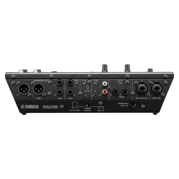 Encontraproduto.com.br - Mesa de Som Para Live Streaming/Gaming Ao Vivo AG-08 B - Yamaha
