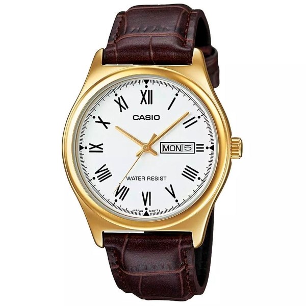 Encontraproduto.com.br - Relógio Masculino Casio Marrom MTP-V006GL-7BUDF