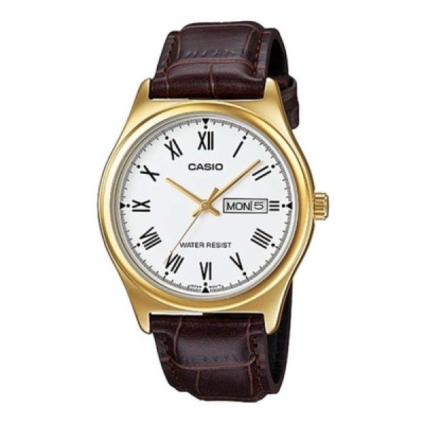 Encontraproduto.com.br - Relógio Masculino Casio Marrom MTP-V006GL-7BUDF