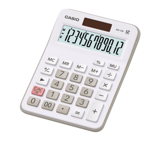 Encontraproduto.com.br - Calculadora de Mesa Dig MX-12B-WE Branca CASIO