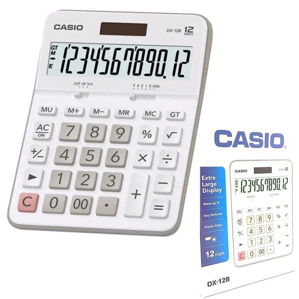 Encontraproduto.com.br - Calculadora de Mesa Dig MX-12B-WE Branca CASIO