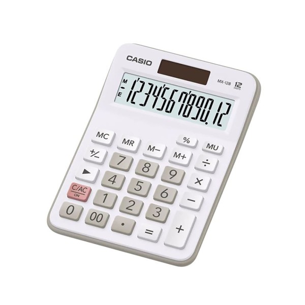Encontraproduto.com.br - Calculadora de Mesa Dig MX-12B-WE Branca CASIO