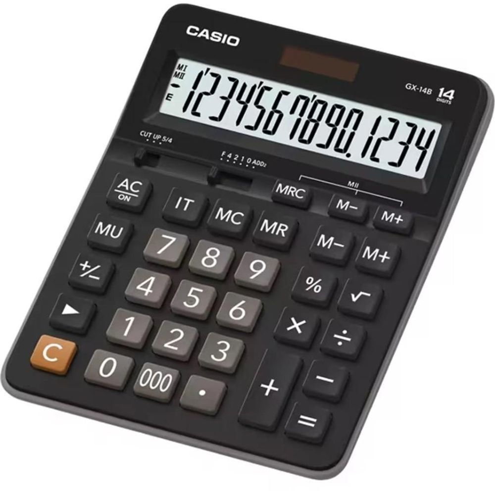 Encontraproduto.com.br - Calculadora De Mesa Casio Gx14b 14 Dígitos Preta