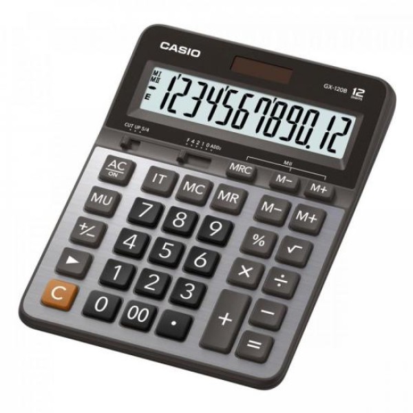 Encontraproduto.com.br - Calculadora De Mesa Casio Gx-120b 12 Dígitos Prata