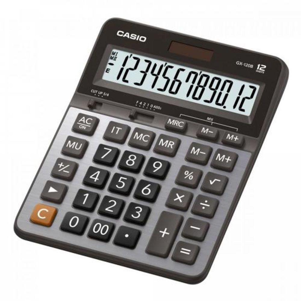 Encontraproduto.com.br - Calculadora De Mesa Casio Gx-120b 12 Dígitos Prata