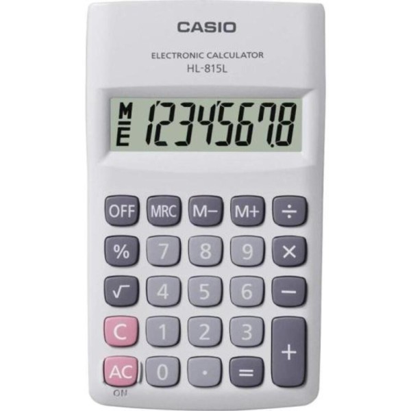 Encontraproduto.com.br - Calculadora De Bolso 8 Digito Branco Hl-815l-we