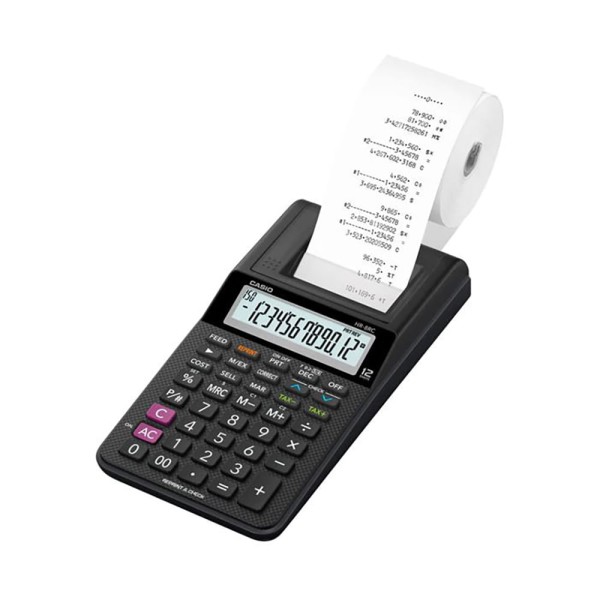 Calculadora de Mesa com Bobina Dig HR-8RC Preta CASIO