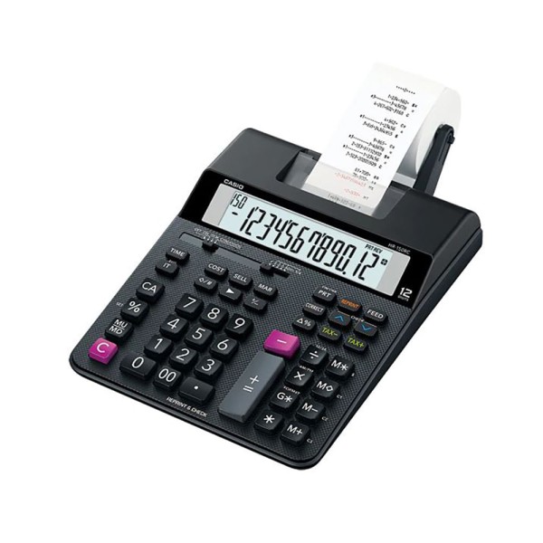 Calculadora de Mesa com Bobina Dig HR-150RC Preta CASIO