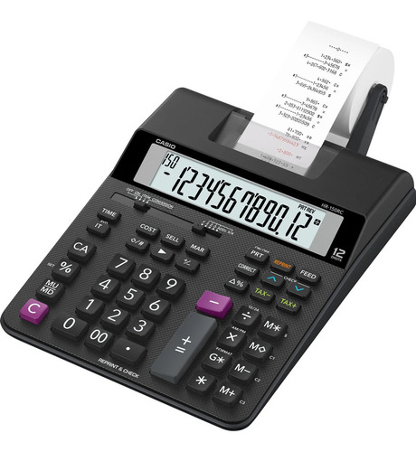 Encontraproduto.com.br - Calculadora de Mesa com Bobina Dig HR-150RC Preta CASIO