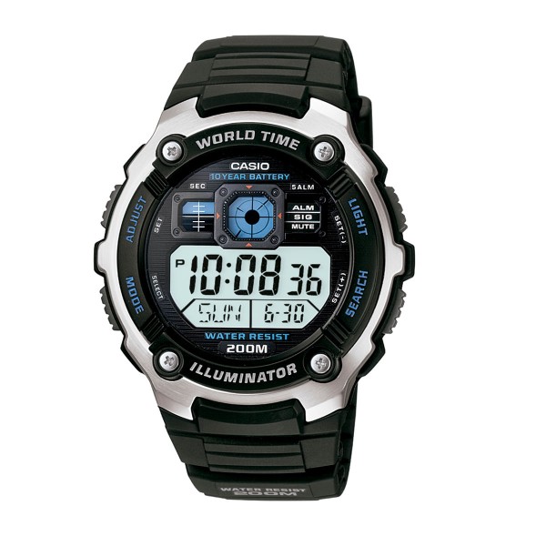 Encontraproduto.com.br - Relógio Casio Masculino Ref: Ae-2000w-1avdf Digital World Time