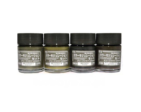 Encontraproduto.com.br - Color Modulation Set Olive Drab Conjunto De Tintas Gunze Gucs581