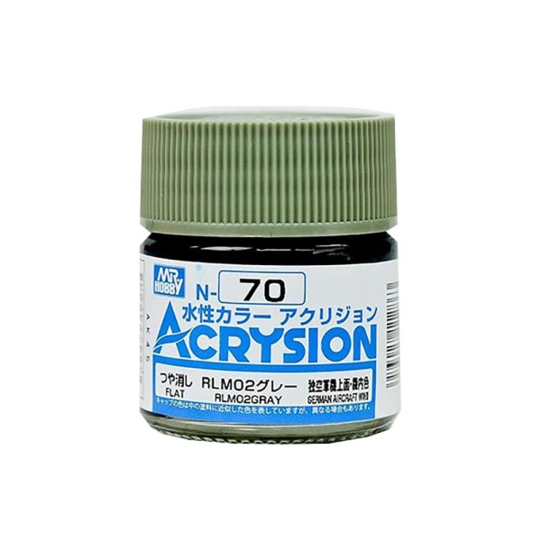 Tinta Acrysion N070 Rlm02 Gray Semi Gloss 10 Ml Gunze Guac70