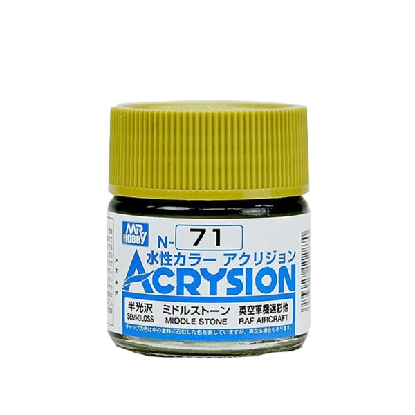 Encontraproduto.com.br - Tinta Acrysion N071 Middle Stone Semi Gloss 10 Ml Gunze Guac71