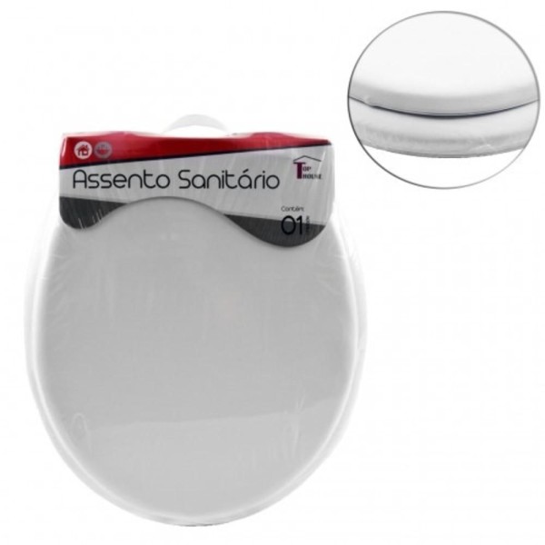 Encontraproduto.com.br - ASSENTO BRANCO TODOS OS MODELOS DE PRIVADA PARA VASO SANITARIO TAMPA ALMOFADADO UNIVERSAL