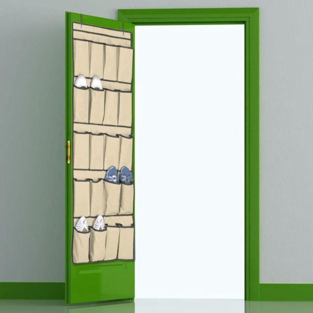 Encontraproduto.com.br - Sapateira De Porta E Parede 20 Sapatos Divisorias Organizador Vertical Com Capacidade Para 10 Pares