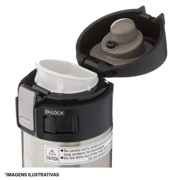 Encontraproduto.com.br - Garrafa Térmica Esportiva Zojirushi Com Botão Na Tampa 480ml Inox (MP)