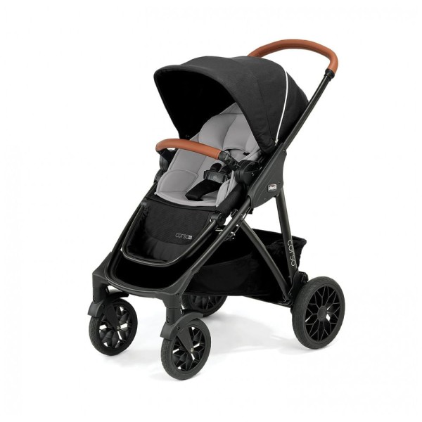 Encontraproduto.com.br - Carrinho de Bebê com Dobra Rápida para Até 22 KG, Chicco Corso, Preto