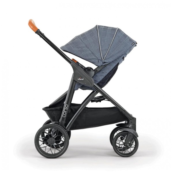 Encontraproduto.com.br - Carrinho de Bebê com Dobra Rápida para Até 22 KG, Chicco Corso, Preto