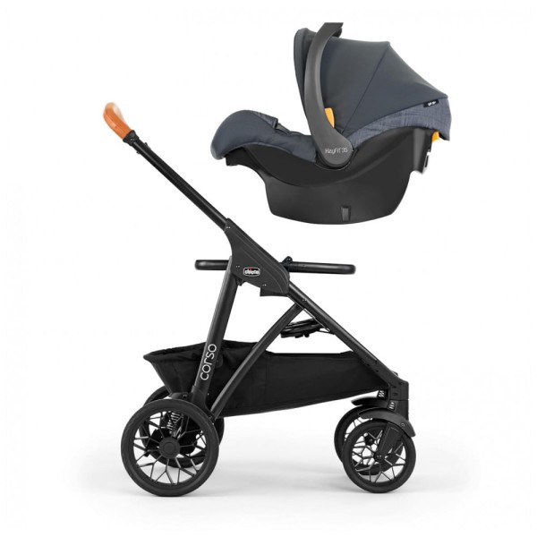 Encontraproduto.com.br - Carrinho de Bebê com Dobra Rápida para Até 22 KG, Chicco Corso, Preto